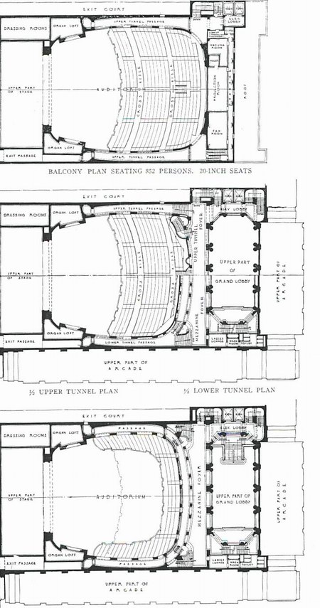 Fisher Theatre - Fisher Floor Plan From John Lauter (newer photo)